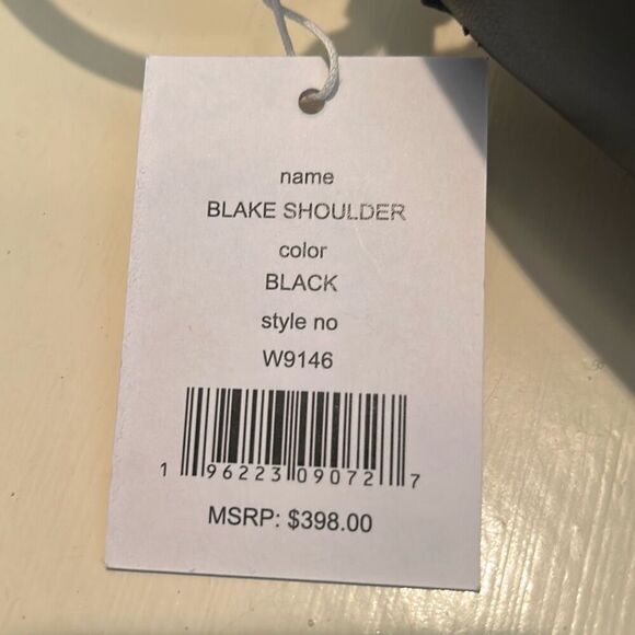 Walter Baker Blake Woven Leather Crescent Shoulder Bag Contemporary Trendy Chic - Picture 9 of 15